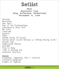Muse setlist Ahoy 2009